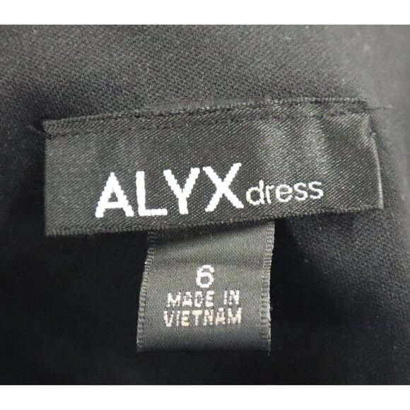 WOMEN'S BLACK VELVET / VELOUR TEXTURE DRESS - ALYX - SIZE 6 - STRETCH - Picture 8 of 8